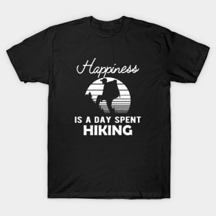 Hiker - Happiness is a day spent hiking T-Shirt